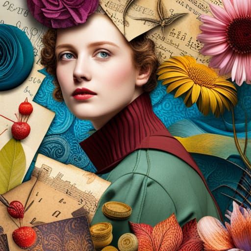 the art of collage  a fantastic way to blend different elements, textures, and colors to create visually ...  by @Adriana