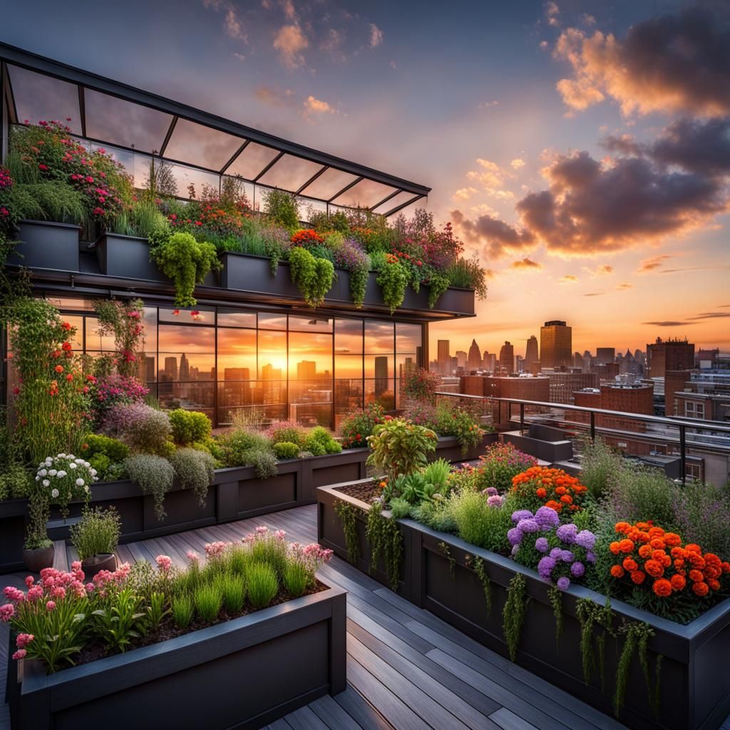 Urban Rooftop Garden