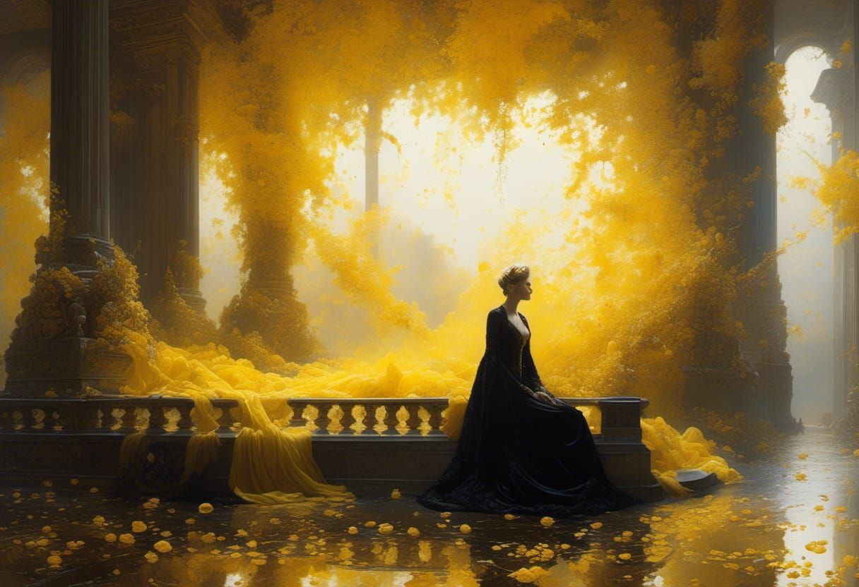 The yellow fog that rubs its back upon the window-panes,
The...