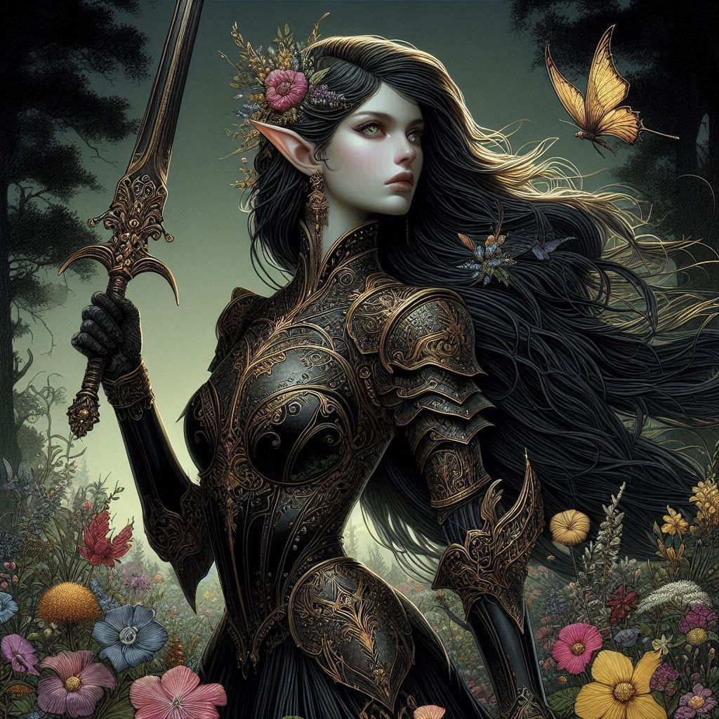Dark-Haired Elfin Warrior
