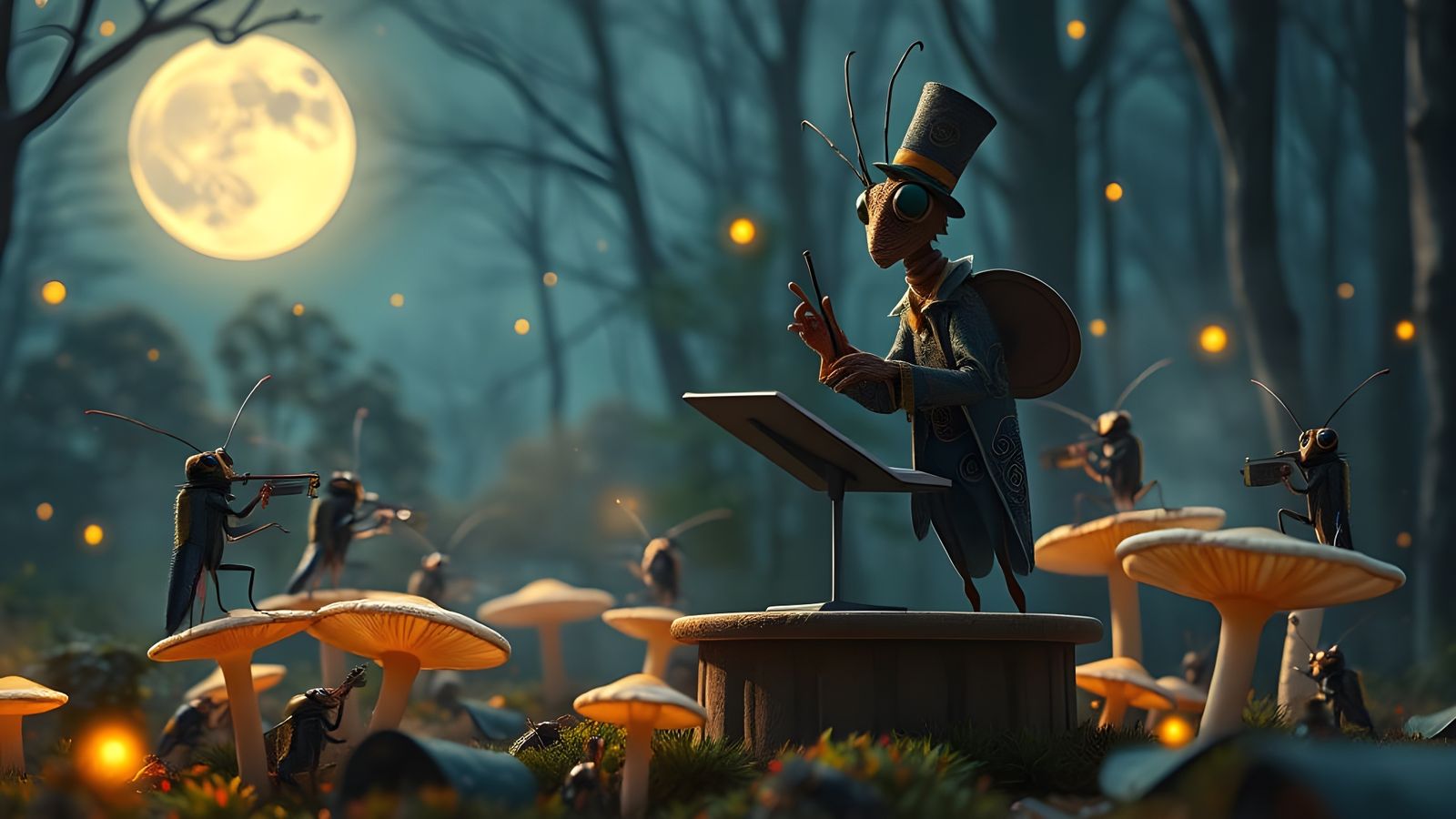 An orchestra of crickets playing in the night.  by @Kevin Delaney