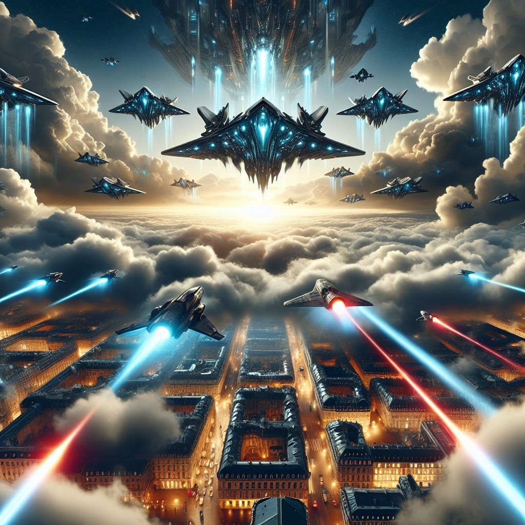 BATTLE IN THE SKIES - - MOTHER SHIP