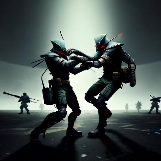 A secret  war  glitchboy fights