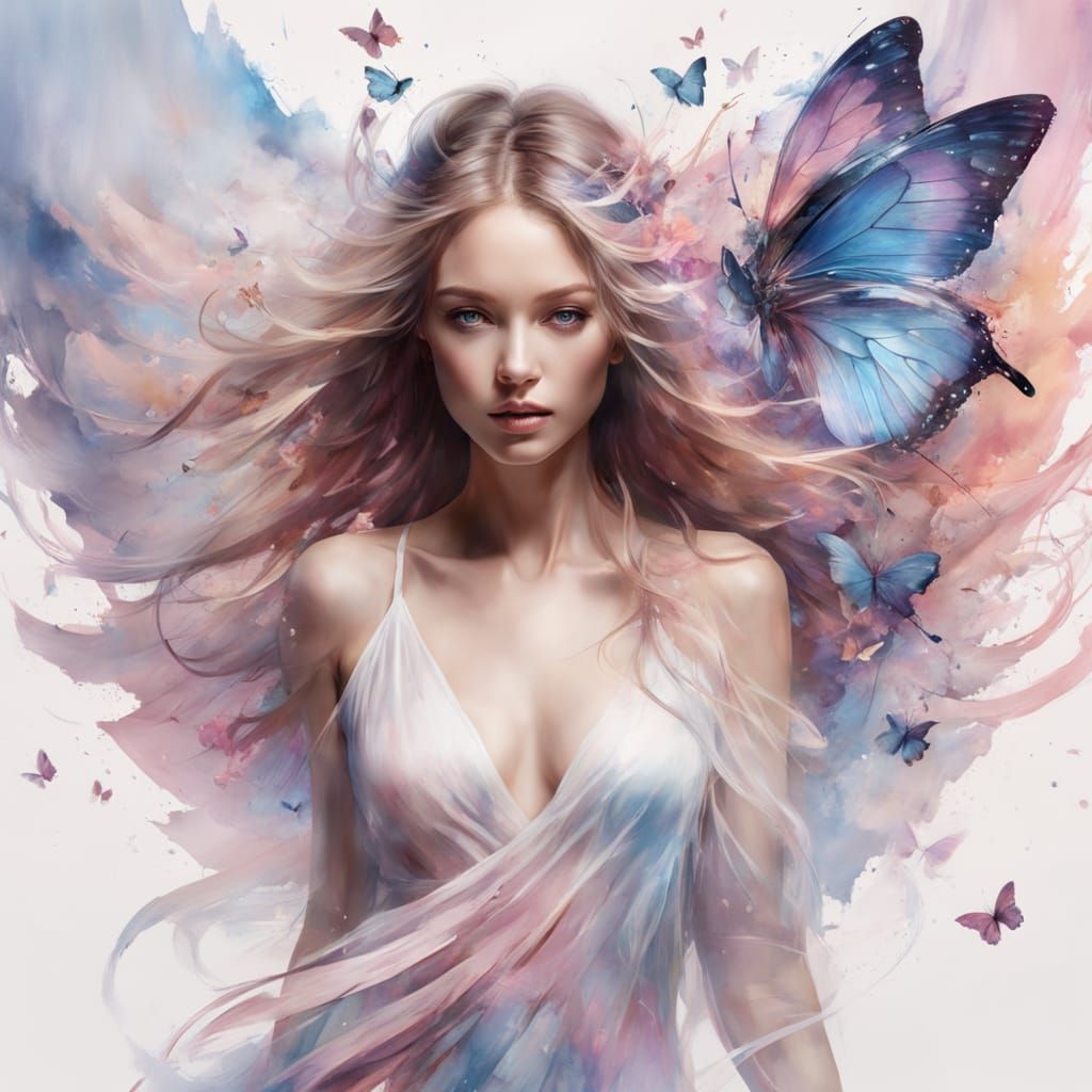 woman and the Butterfly