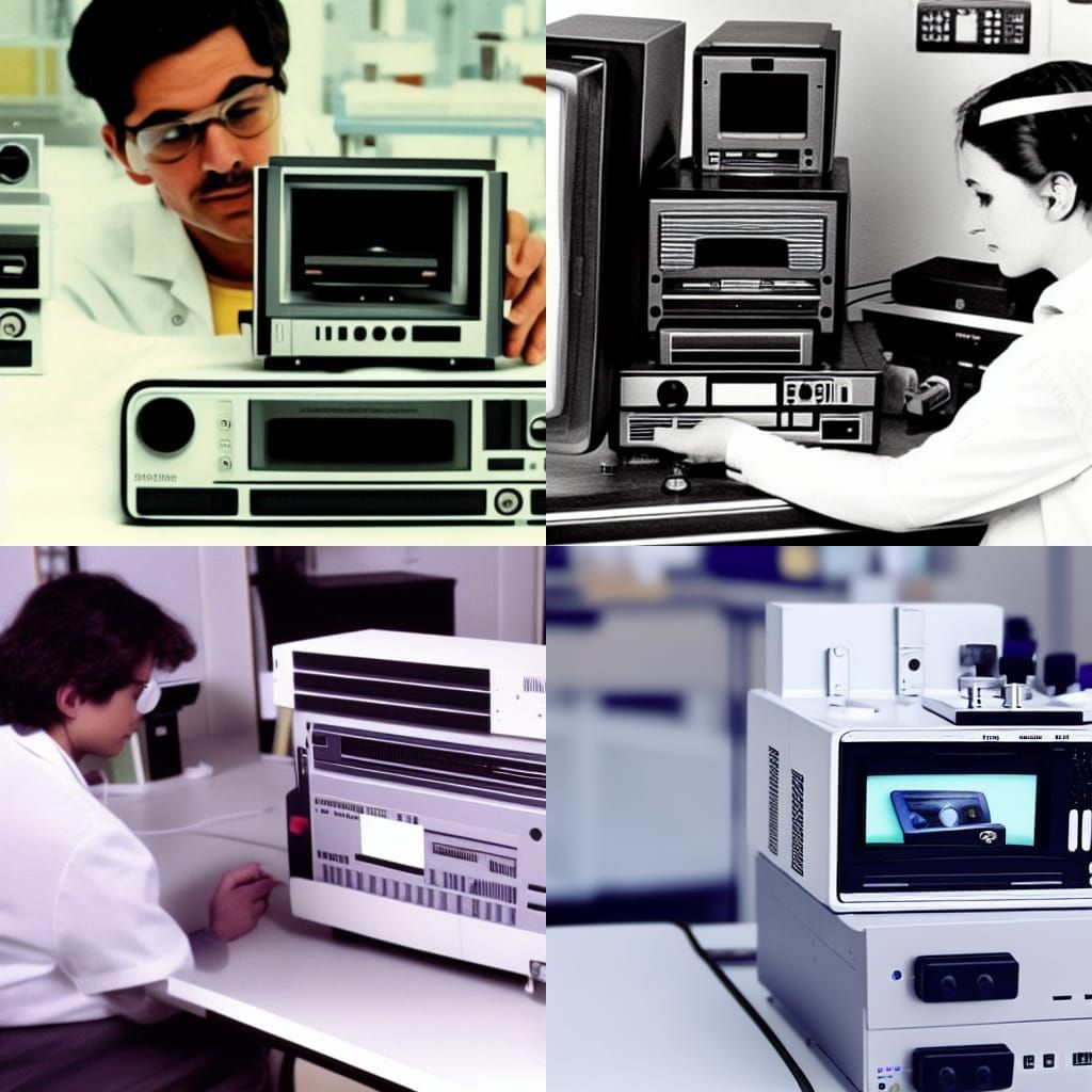 videocasette recorder vcr being invented in laboratory AI Generated Artwork NightCafe Creator