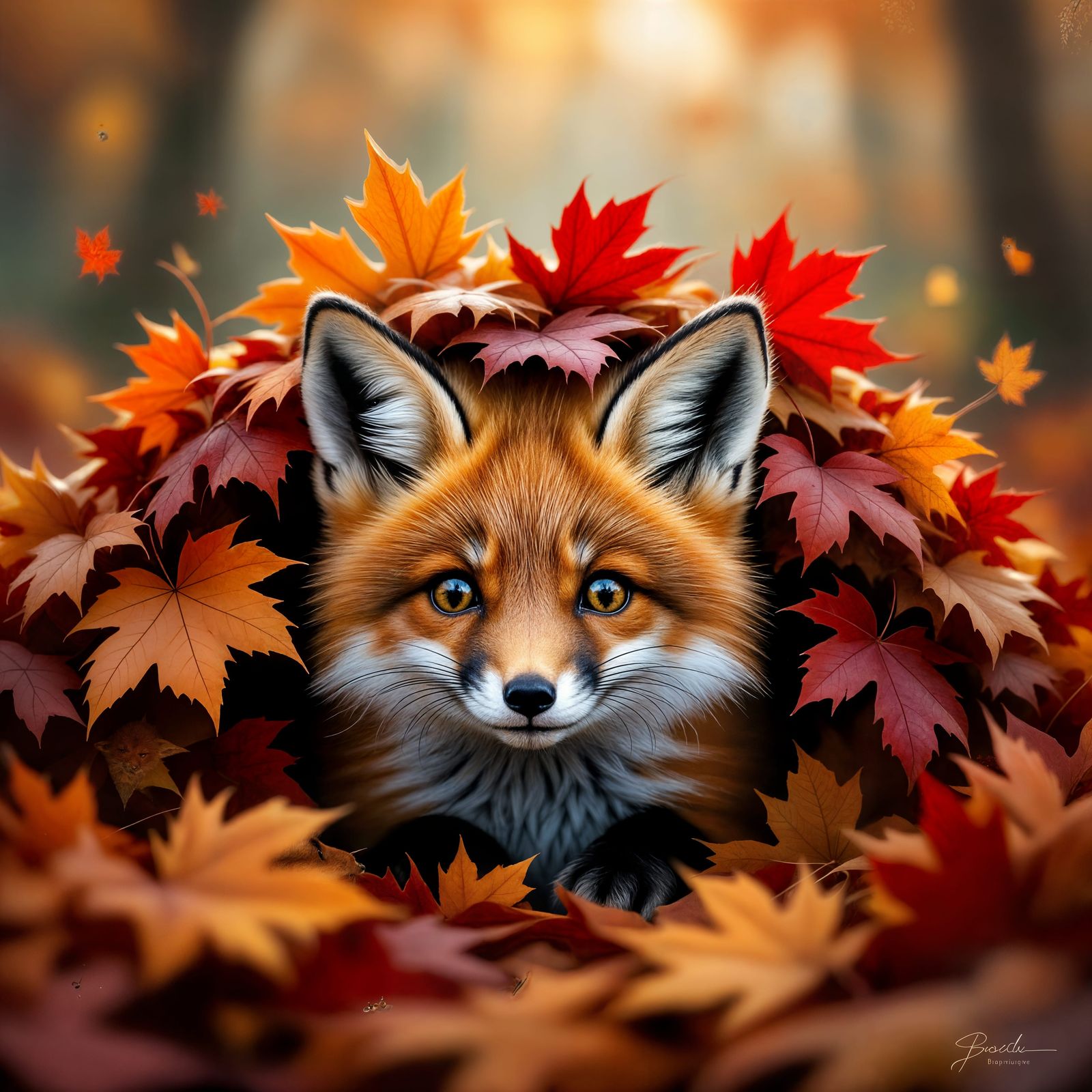 Autumn Fox  by @Maarten
