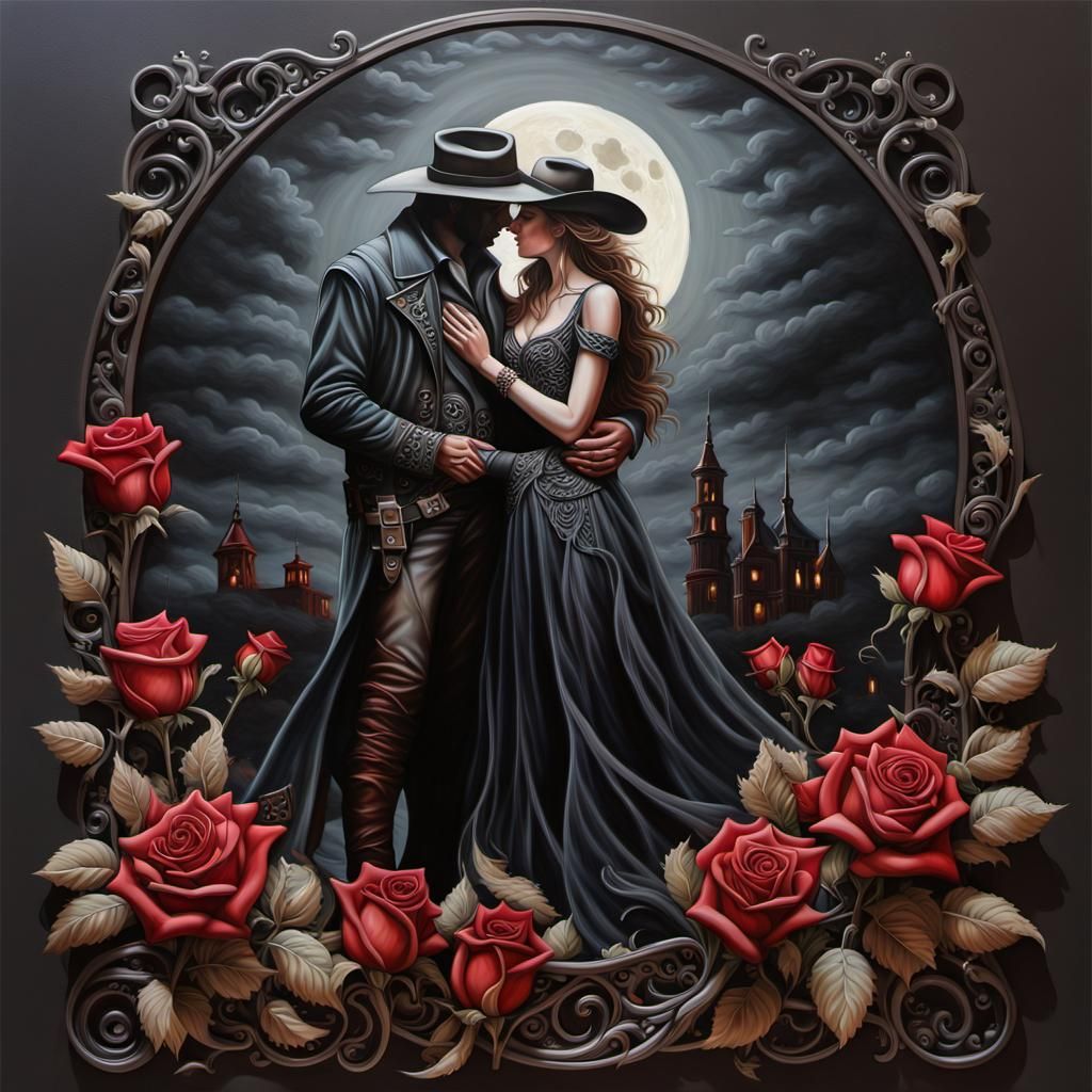 Dark tower, gunslinger, a couple of paintings that are on a ...