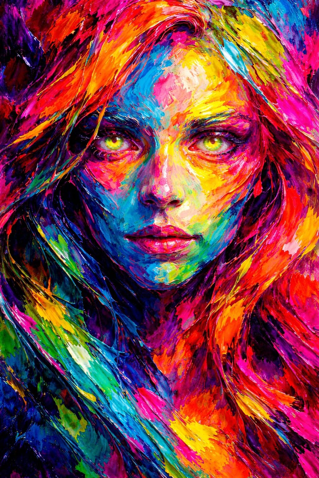 Colorful woman