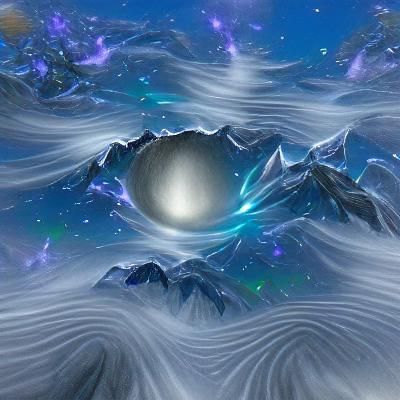 Unreal dreamy silver abyss