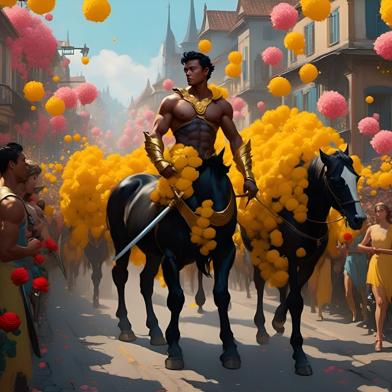 Parade For The Centaur Hero AI Generated Artwork NightCafe Creator