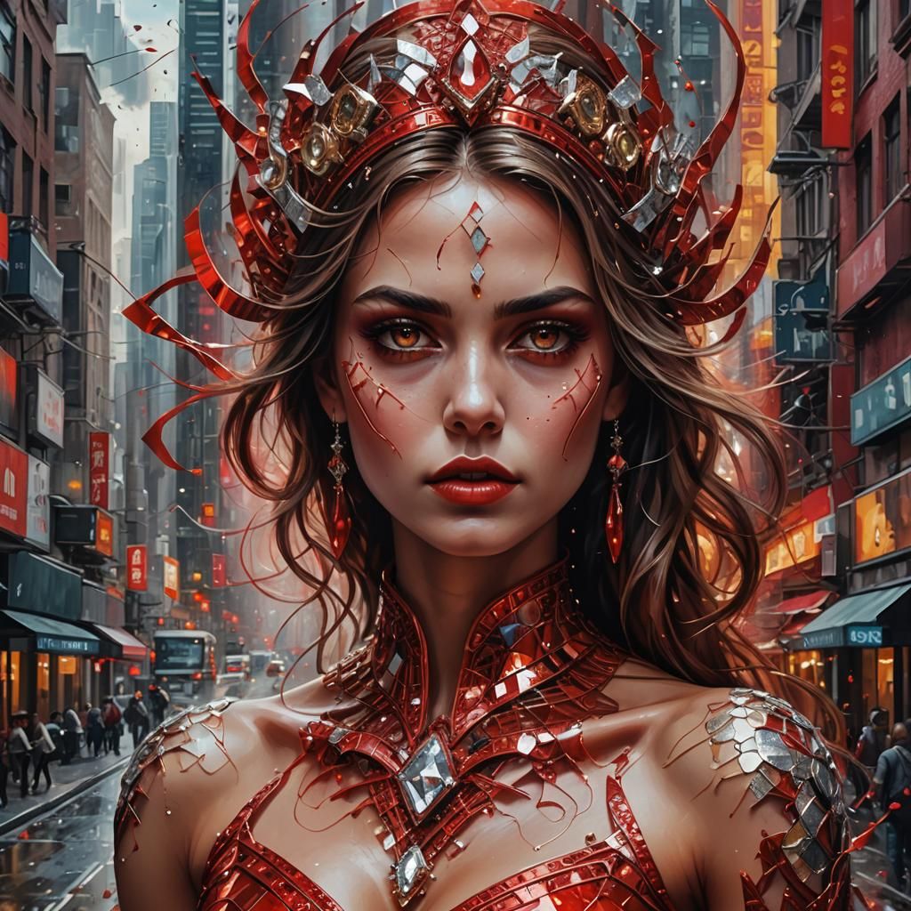 Amazing Intricate Diamond Painting A portrait in metallic .