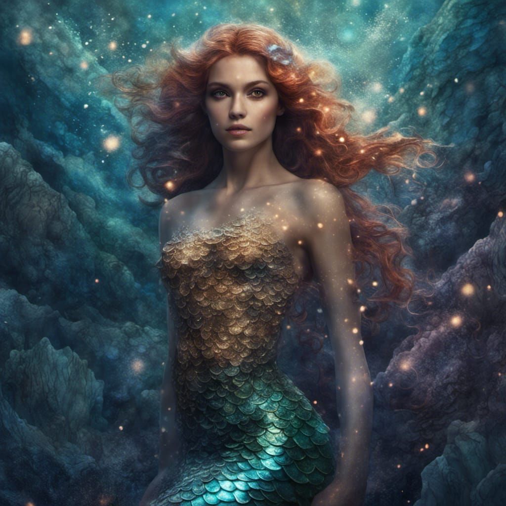 strong mermaid woman  by @undefined