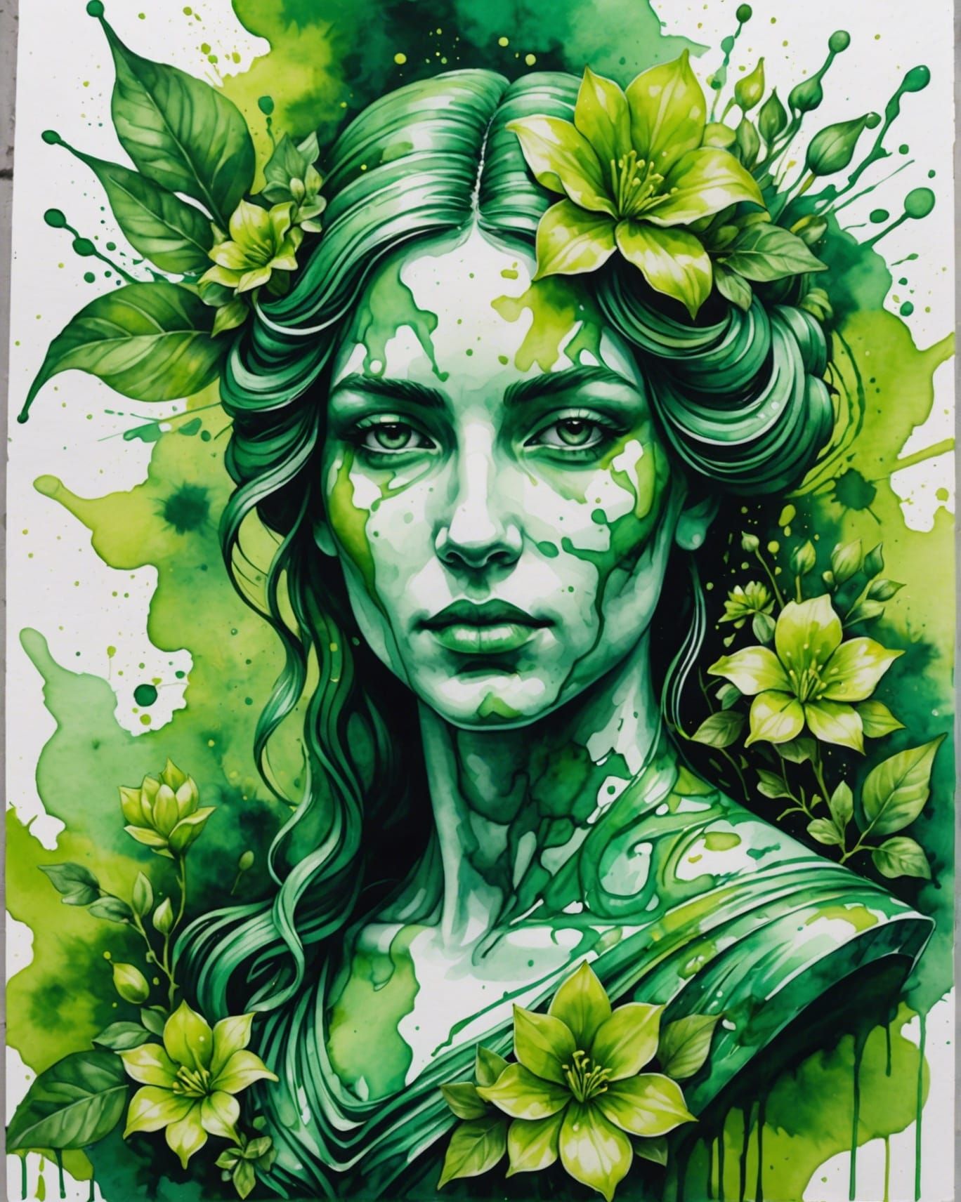 The Green Lady - AI Generated Artwork - NightCafe Creator