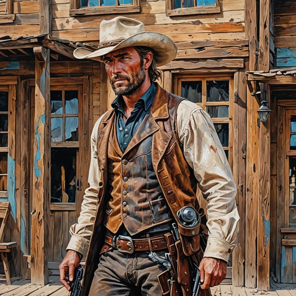Gunslinger in wild west
