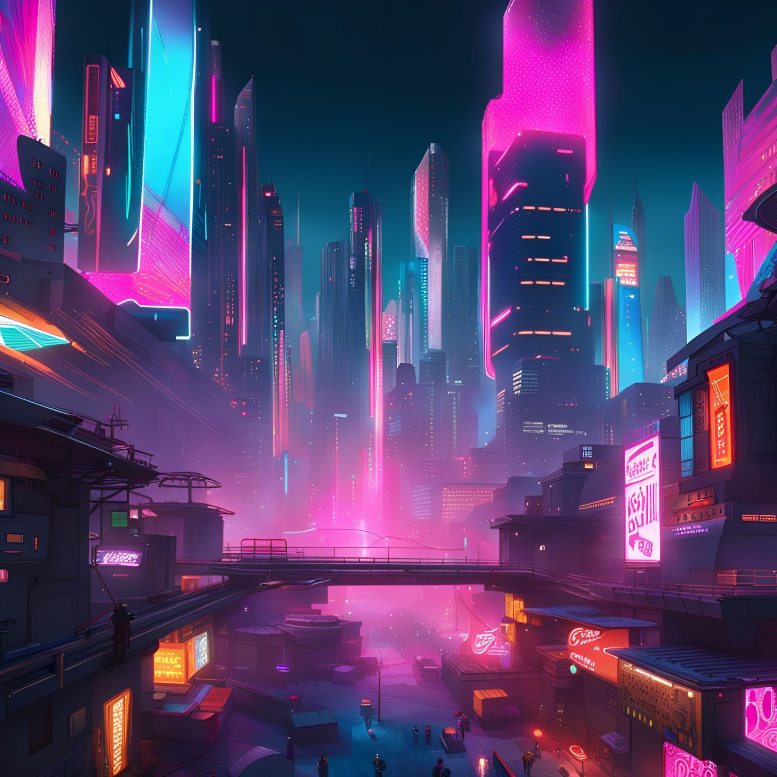 Shimmering City - AI Generated Artwork - NightCafe Creator