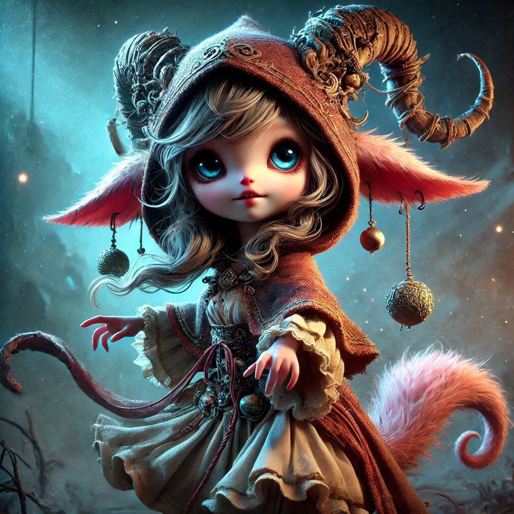 adorable fairy-tale fantasy creature portrait..