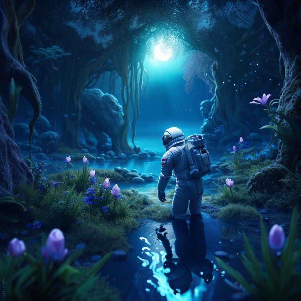 Exploring a New Blue World  by @mathy_art_girl_305