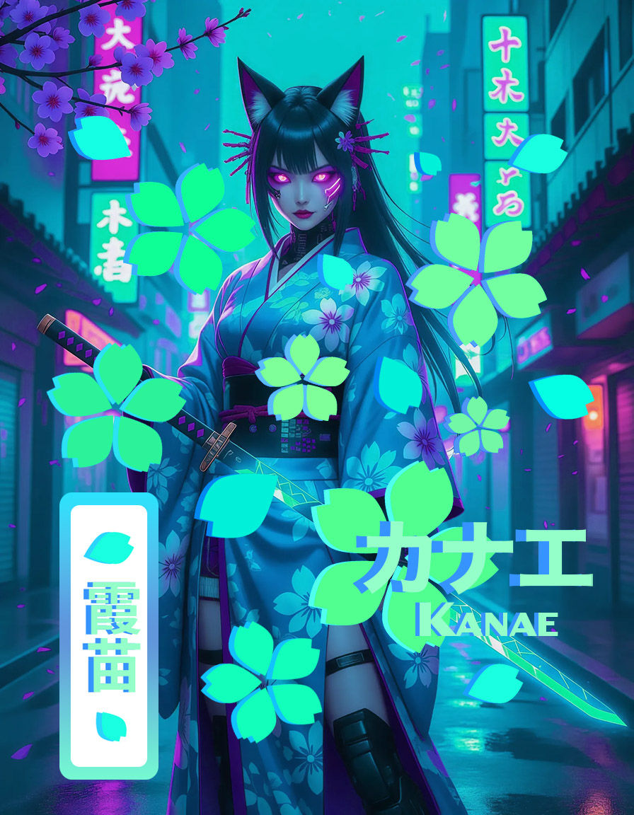 ☆ 東京•サイバーパンク狐女 | 霞苗 ☆