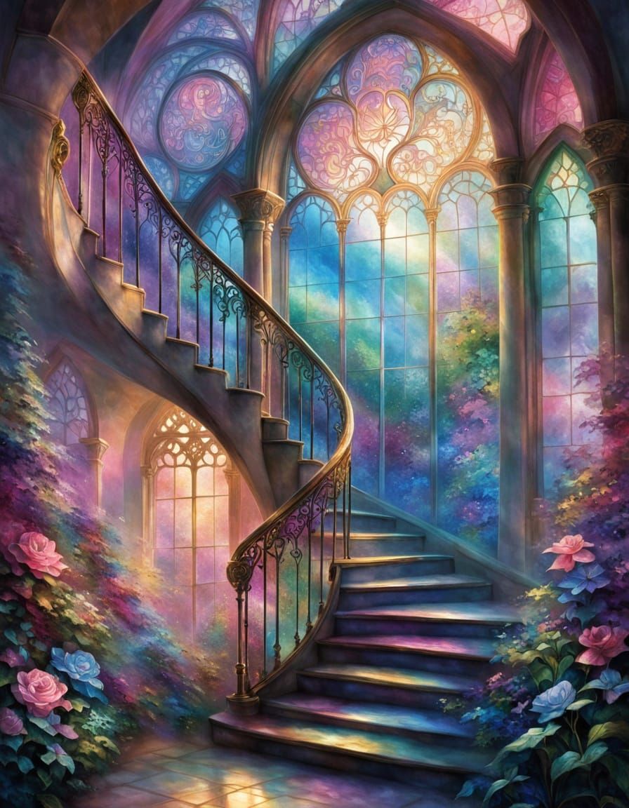 Spiral staircase 2  by @mossy