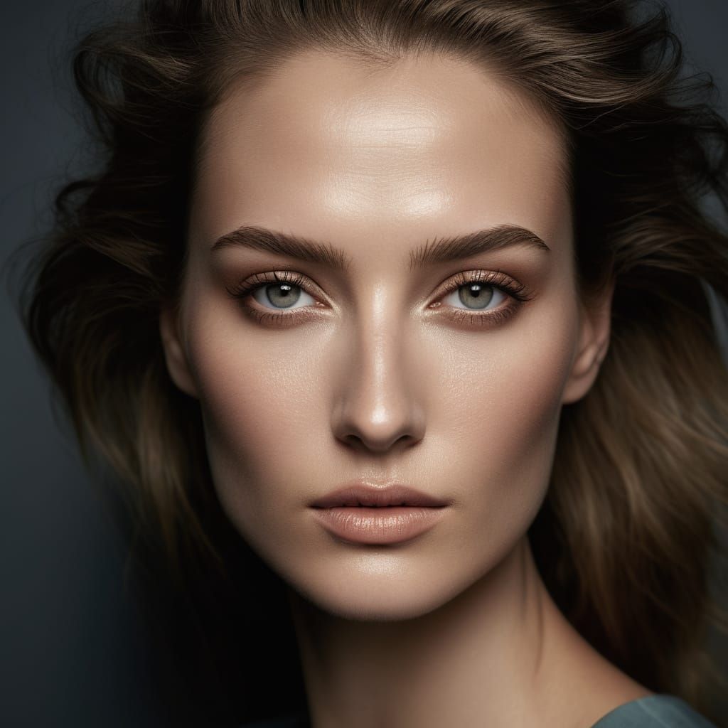 macro of a beautiful girls face, hyper realistic, mood lighting, portrait quality