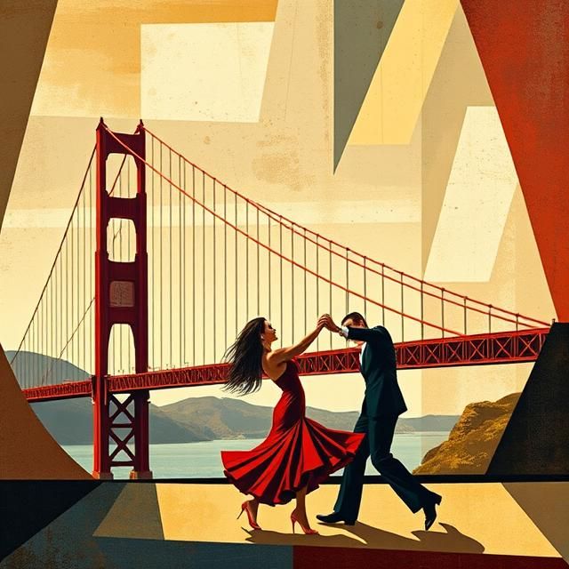 Ballroom Dancing at the Golden Gate Bridge.
