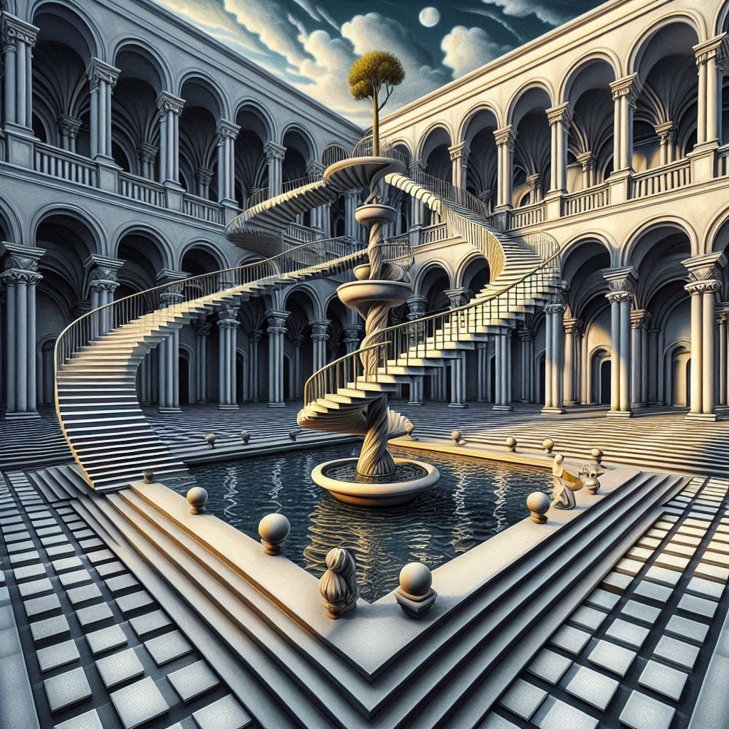 Courtyard with fountain