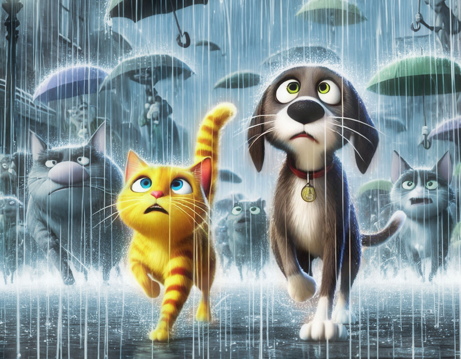 Raining cats and dogs