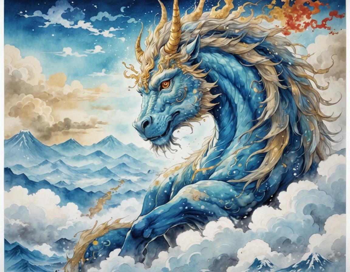 The quilin, a mythical chimera   by @Thordis Alfstein