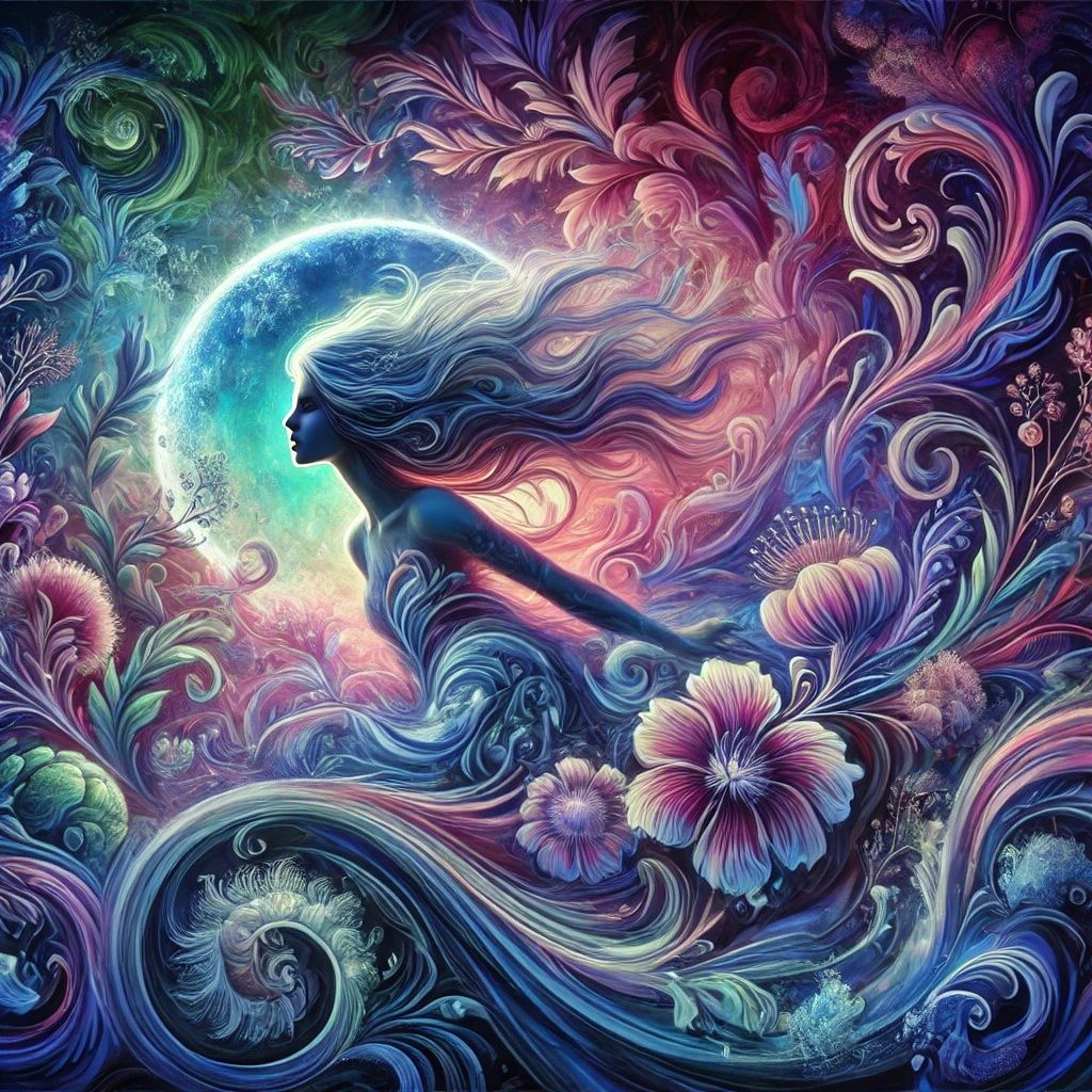 Ethereal Voyage Through a Mystical Dreamscape. DALL-E 3 AI i...