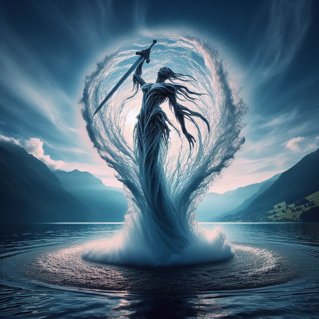 Excalibur Emerging from the Lake