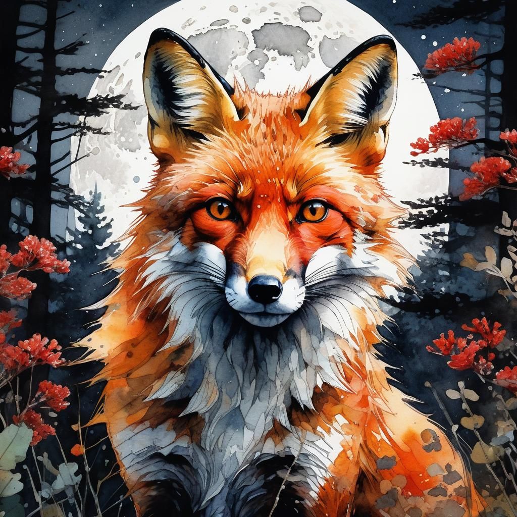 Fox on the hunt  by @QueenKittyKat