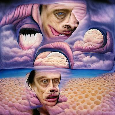 Surreal nightmare Steve buscemi AI Generated Artwork NightCafe