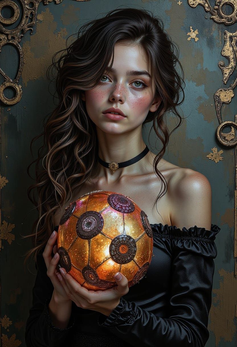 Realistic painting with pointillism