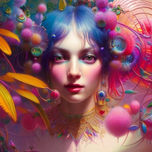 Flower queen AI Generated Artwork NightCafe Creator