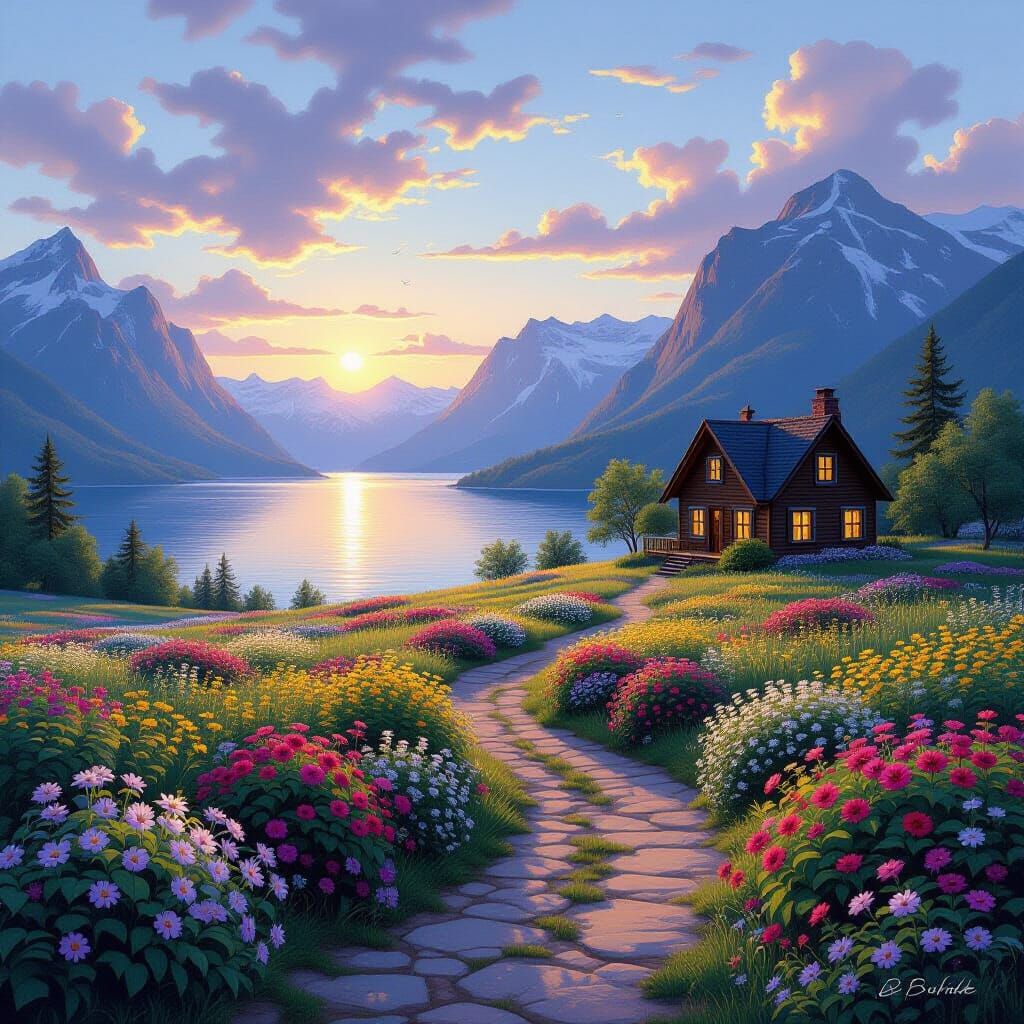 “A serene haven for relaxation: a peaceful path leading to a special place, with tranquil nature, soft ...  by @Sister Anne Star