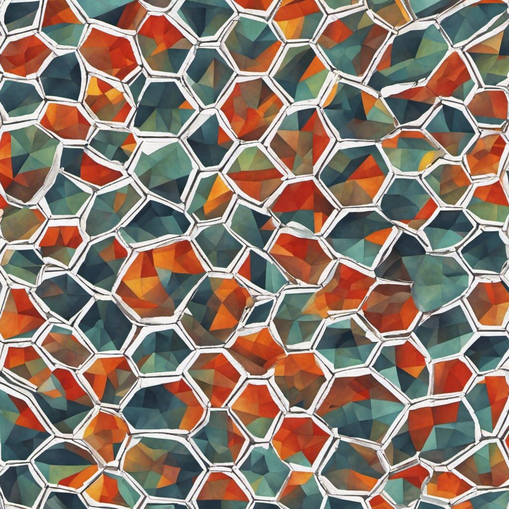 turtle made of geometrically tessellation,