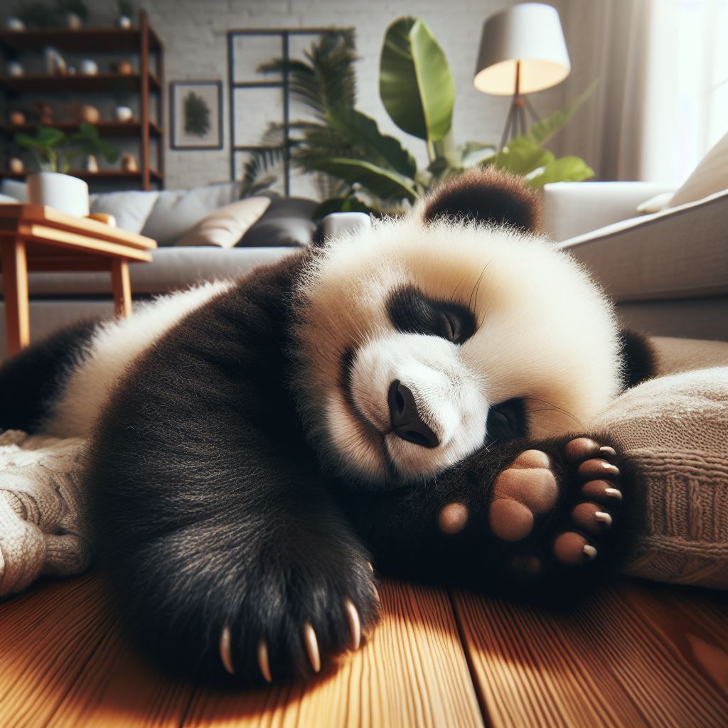 Panda sleeping