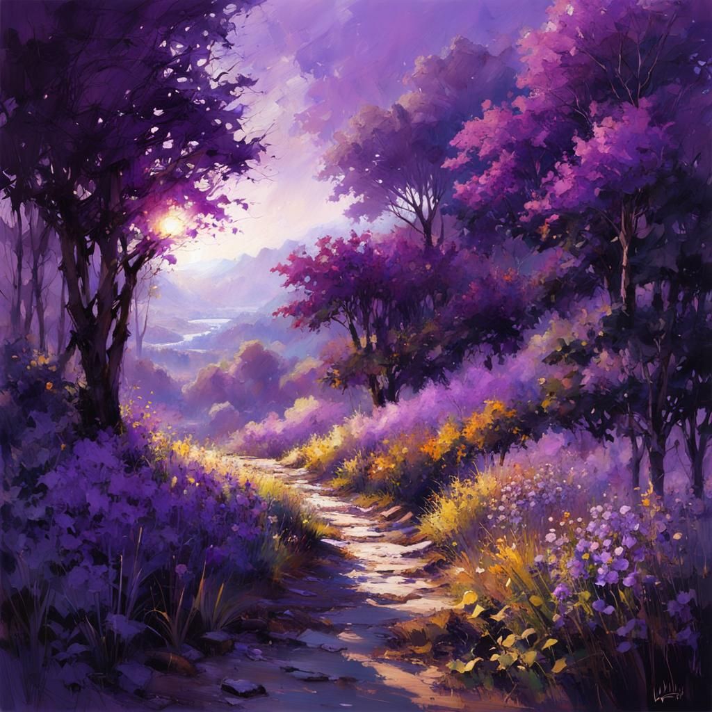 Lavender Forest Ai Generated Artwork Nightcafe Creator