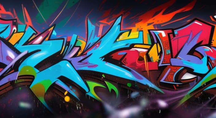 Word Chaos, Graffiti Art, Splash Art, Street Art, Spray Paint, Acrylic 