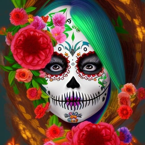 Mexican Catrina - AI Generated Artwork - NightCafe Creator