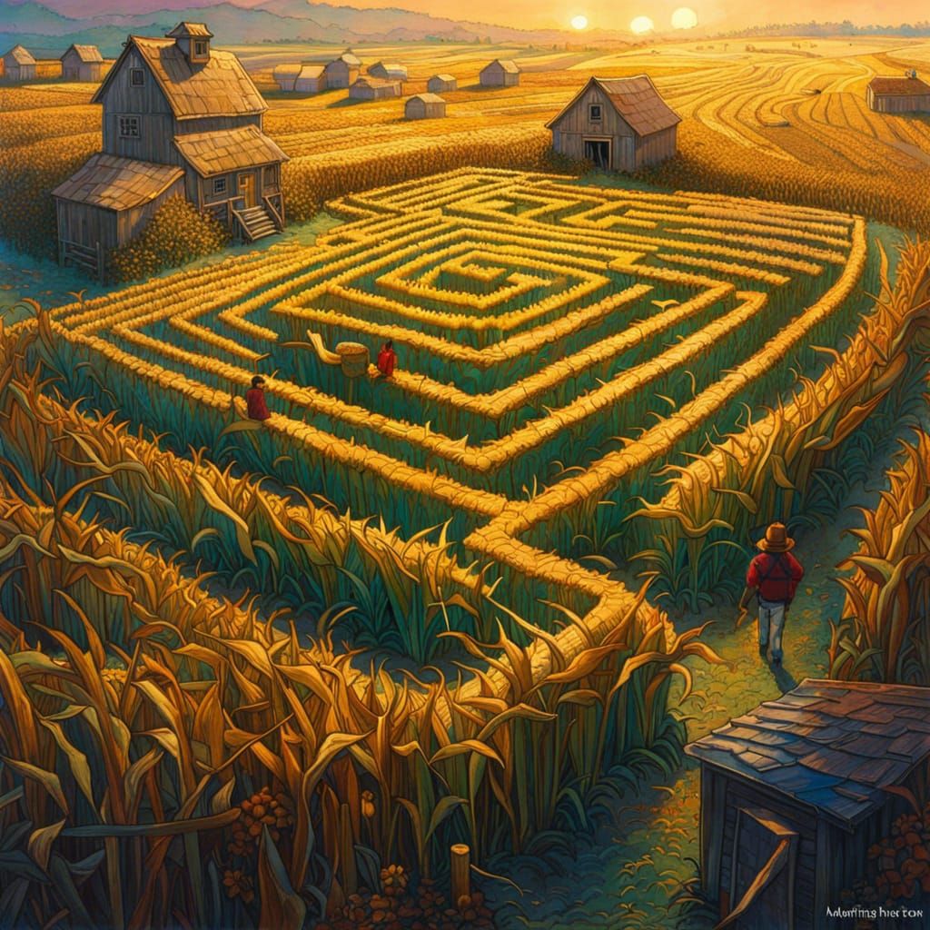 Inside a corn maze  by @Mike Ritchie