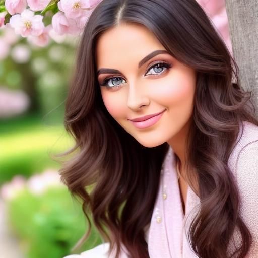 <lora:Real Woman Portrait:1.0> Beautiful woman, spring landscape. Close up. Detailed eyes. wadim kashim, vladimir volegov, serene beautiful.