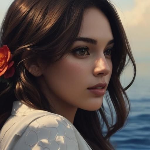 Hyperrealistic Pirate Ship on a Colorful Sea