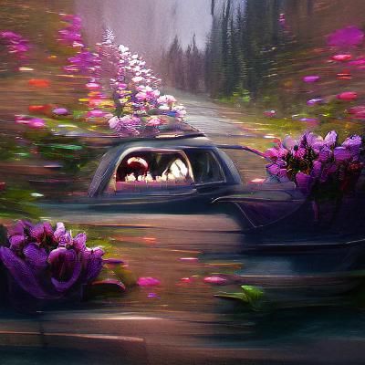 Everyone smiles as you drift past the flowers