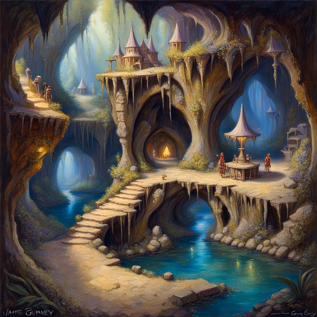 A fairy caverns treasure map