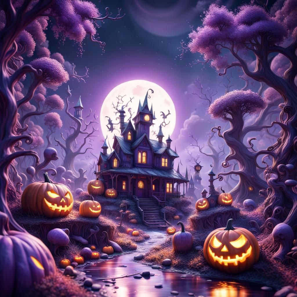 Cool Purple glistering through Mystical World