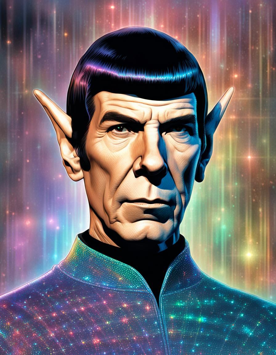 Holographic Mr. Spock - AI Generated Artwork - NightCafe Creator