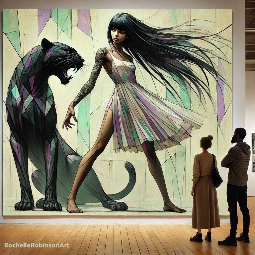 Woman and Black Panther