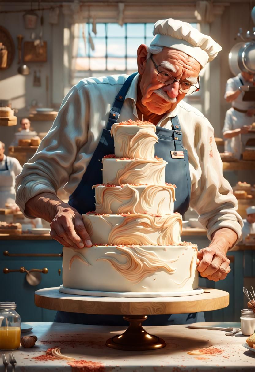 His granddaughter’s wedding cake