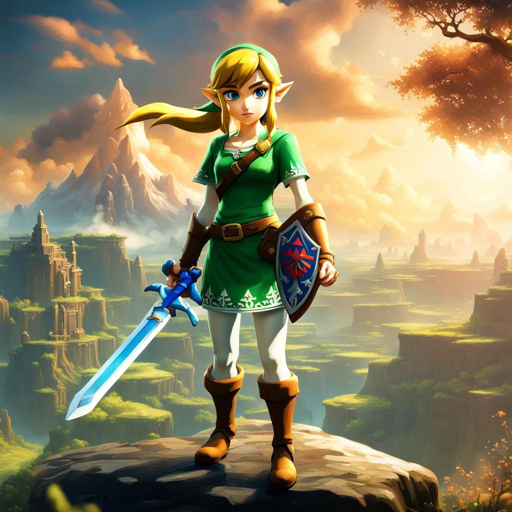 Link The Legend Of Zelda girl - AI Generated Artwork - NightCafe Creator